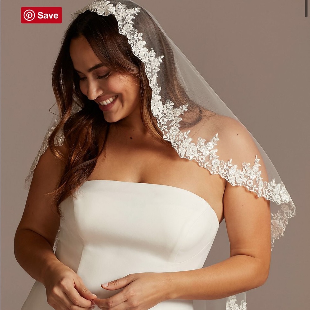 David’s Bridal Embroidered Floral Mantilla Veil